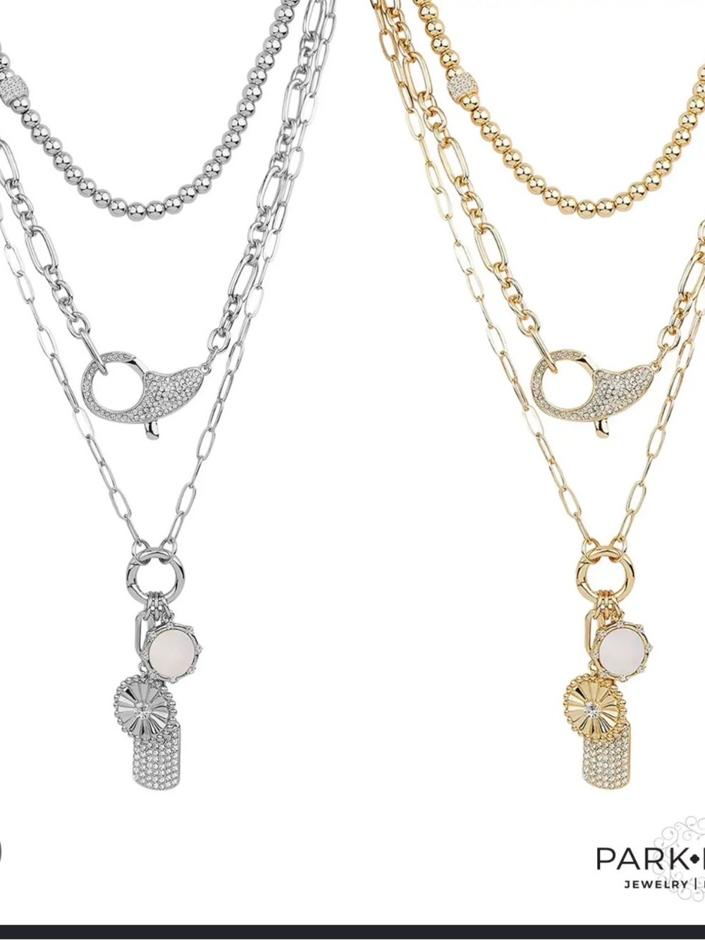 Park Lane Layered Pendant Necklace in Silver